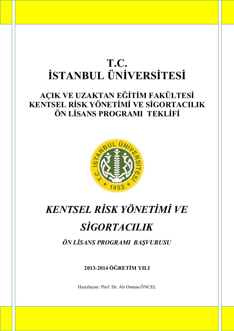 Risk kavramı, risk sınıflandırması ve yönetimi Risk kavramı, risk sınıflandırması ve yönetimi